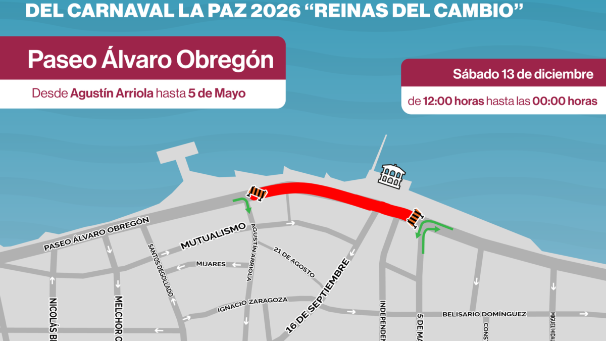 Aplicarán cierre temporal de circulación vehicular en el malecón