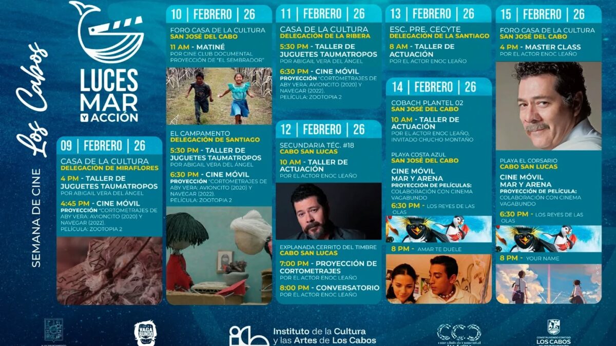 Invita Ayuntamiento de Los Cabos a la Semana del Cine “Luces, mar y acción”