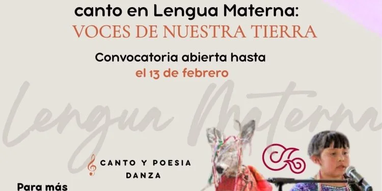 Convocatoria para Festival de Poesía y Canto en Lengua Materna