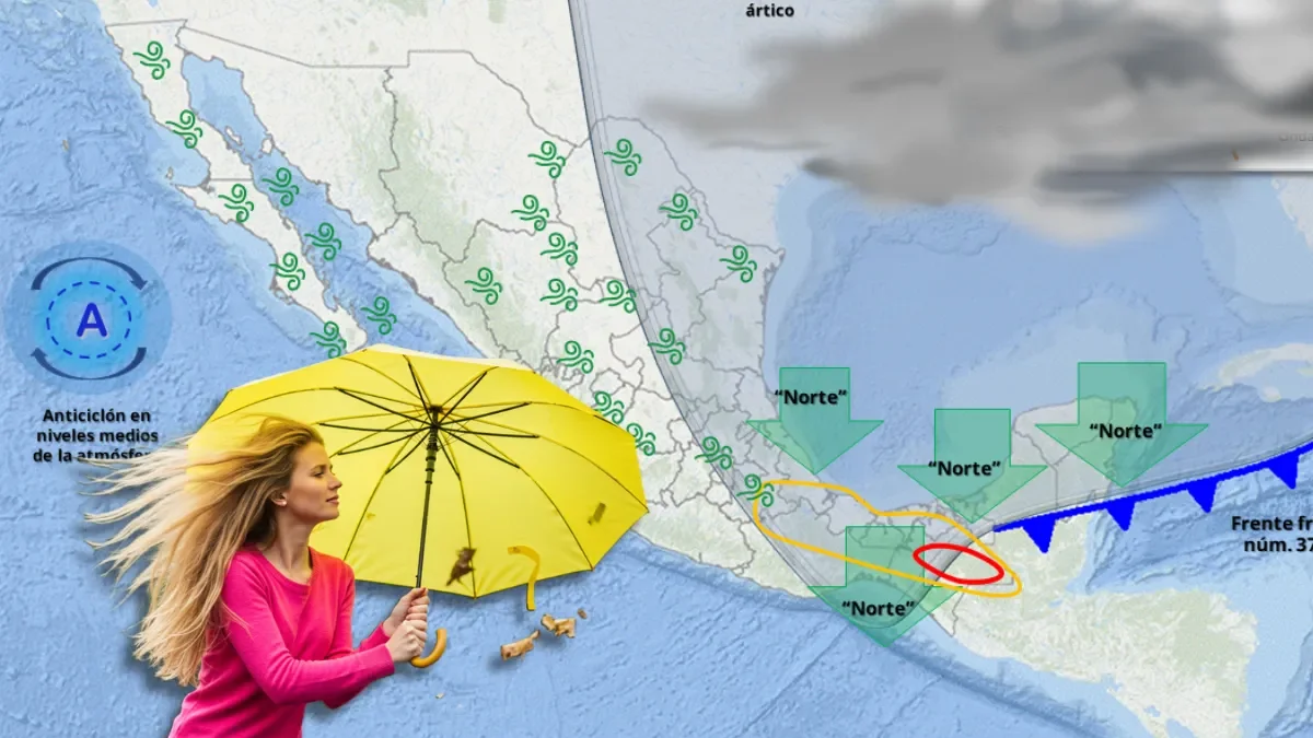 Par de fenómenos impactarán en el clima de México de este lunes