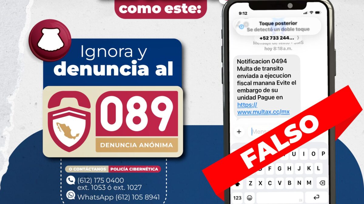 Advierte SSPE sobre nueva modalidad de fraude sobre falsas multas de tránsito
