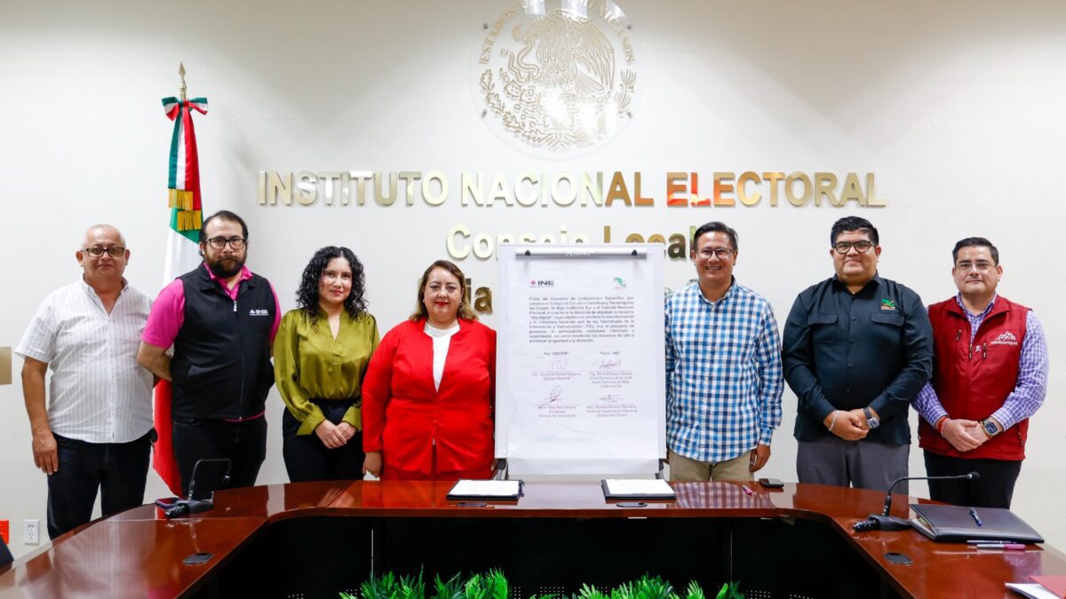 Establecen CECyTE e INE convenio para fortalecer la formación digital de estudiantes
