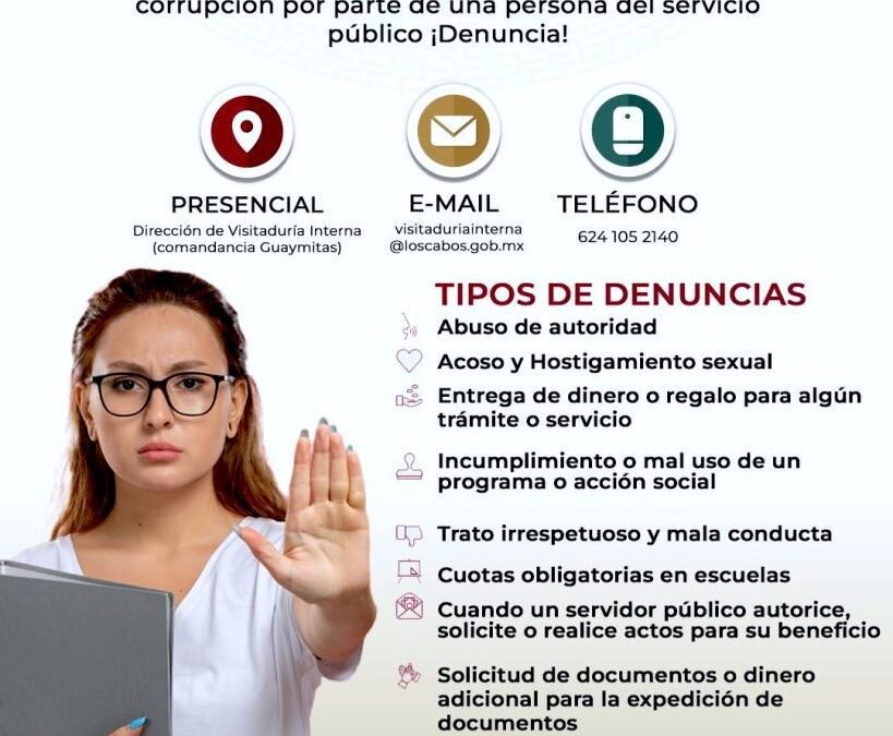 Transparencia y legalidad: Cero tolerancia a la corrupción dentro del Gobierno Municipal de Los Cabos