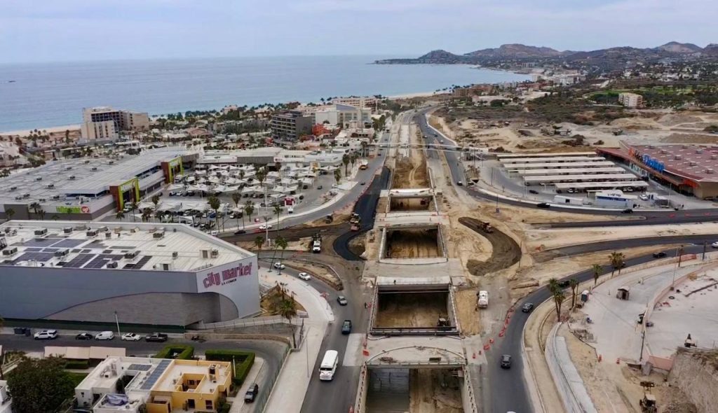 Alcanza 80% de avance paso a desnivel en la Glorieta de las Mujeres Libres en Los Cabos.