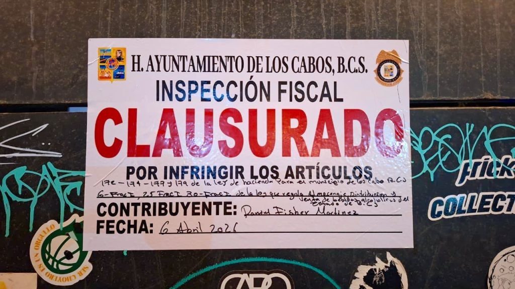 Refuerza el XV Ayuntamiento de Los Cabos la vigilancia para el cumplimiento normativo en establecimientos comerciales.