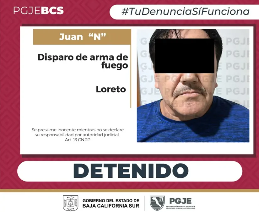 Detienen en Loreto a presunto implicado en disparos; portaba más de 2 mil dosis