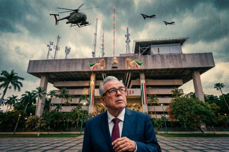 Helicóptero militar saca a Rocha Moya y sus hijos de Palacio tras revelación del portal Proceso