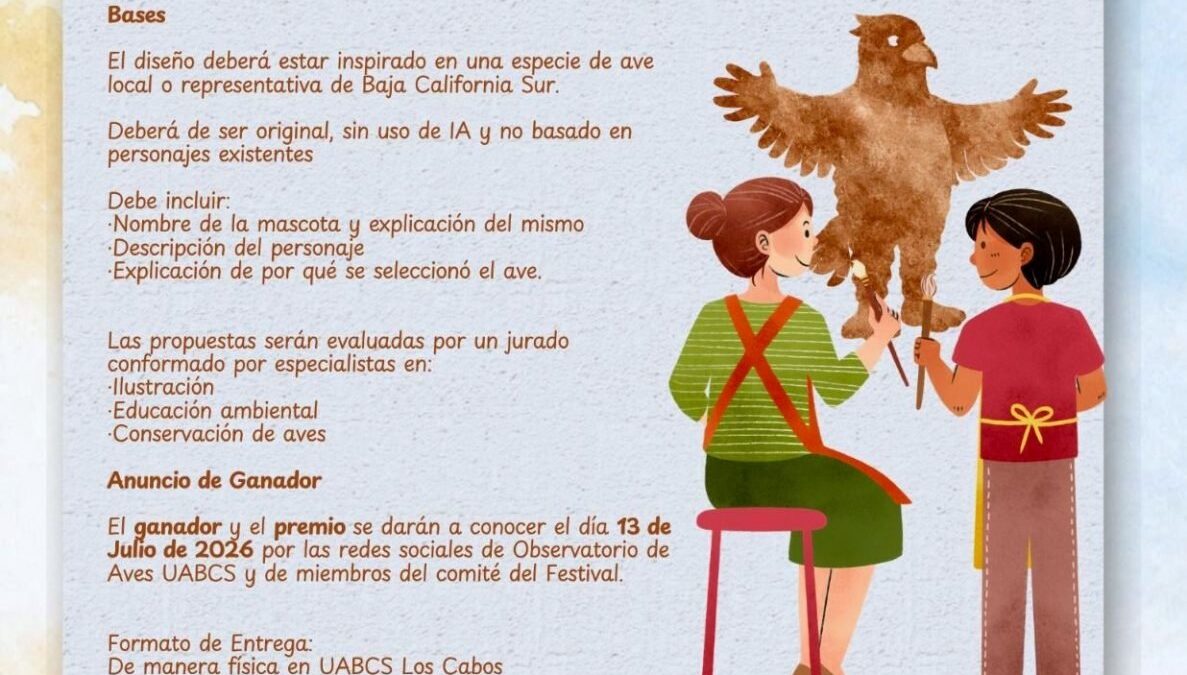 Lanzan convocatoria en Los Cabos para elegir a la mascota oficial del Festival Internacional de las Aves