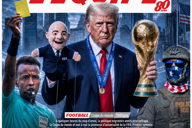 L’Équipe caricaturiza a Infantino como títere de Trump en polémica portada a horas del inicio del Mundial