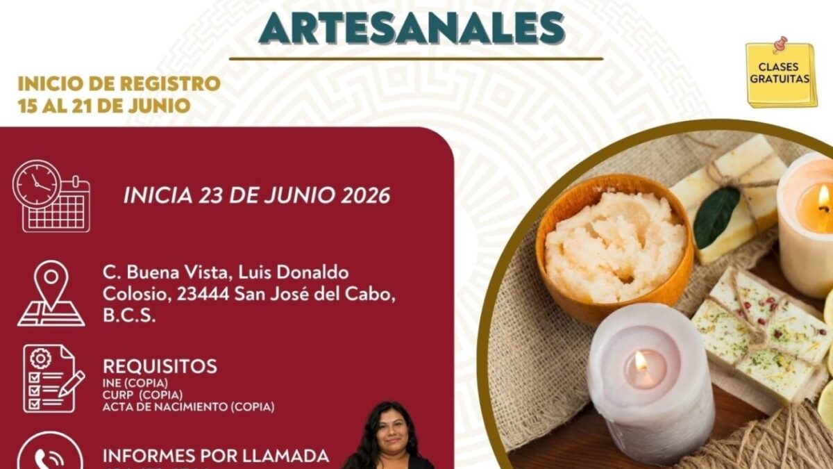 IMAIA invita a participar en taller gratuito de elaboración de velas artesanales en Los Cabos