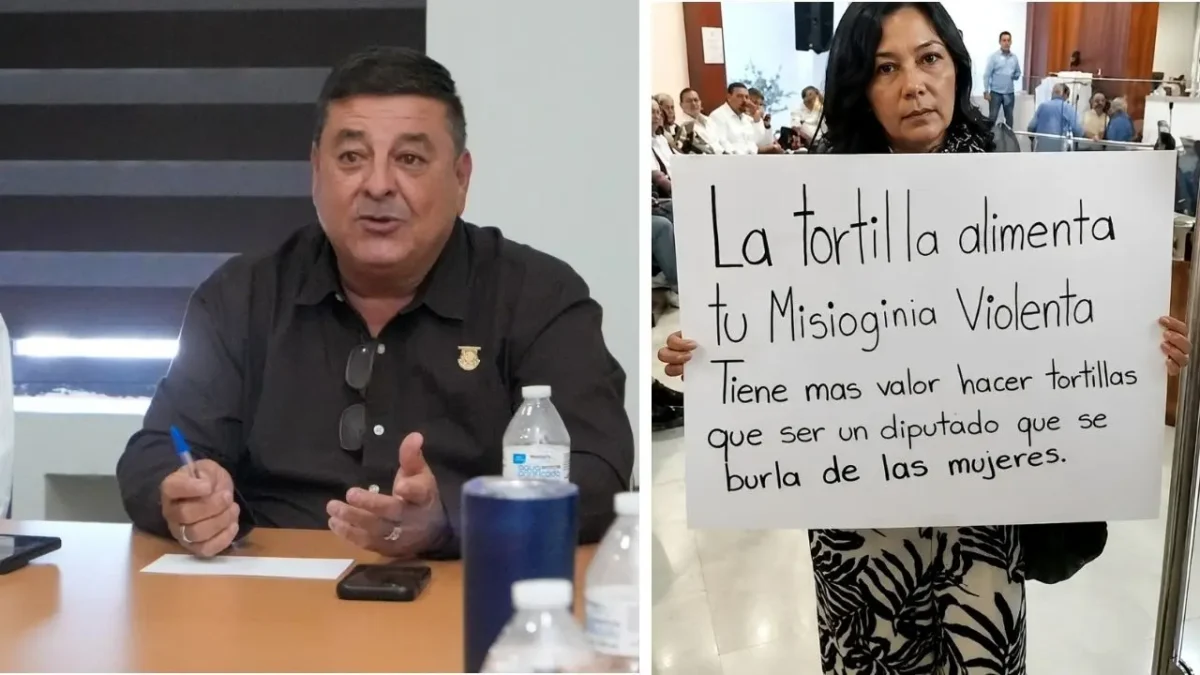 Protestan en el Congreso de BCS contra Sergio Polanco por comentarios misóginos