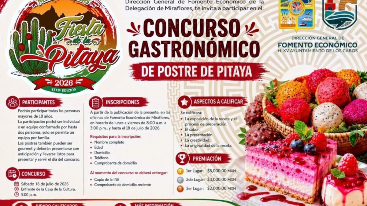 Invitan a participar en el Concurso Gastronómico de Postre de Pitahaya en Miraflores