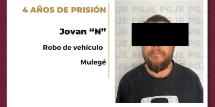 Cuatro años de cárcel le dieron por robo de vehículo