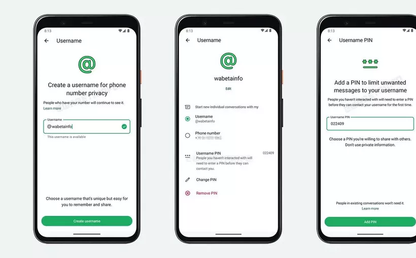 WhatsApp permitirá usar nombres de usuario sin número de teléfono