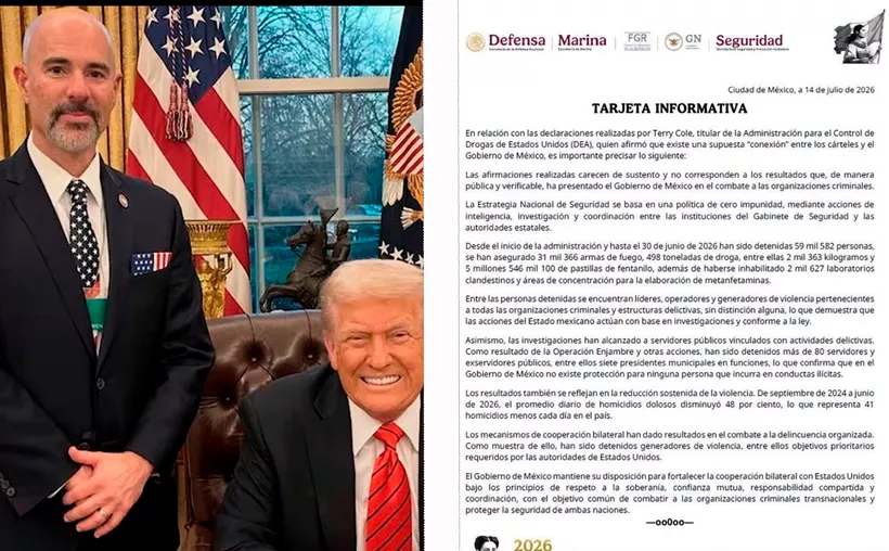 México responde a la DEA: rechaza tener vínculos con cárteles