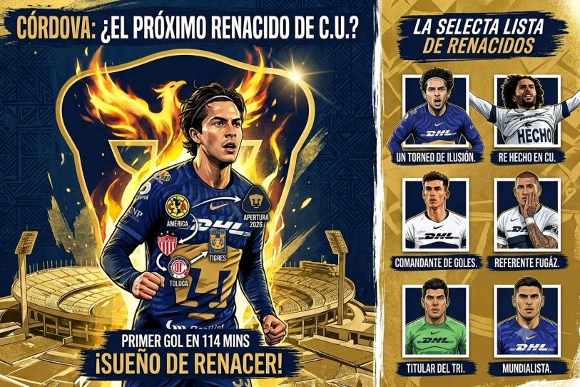 Sebastián Córdova anhela entrar al selecto club de los ‘renacidos en Pumas’