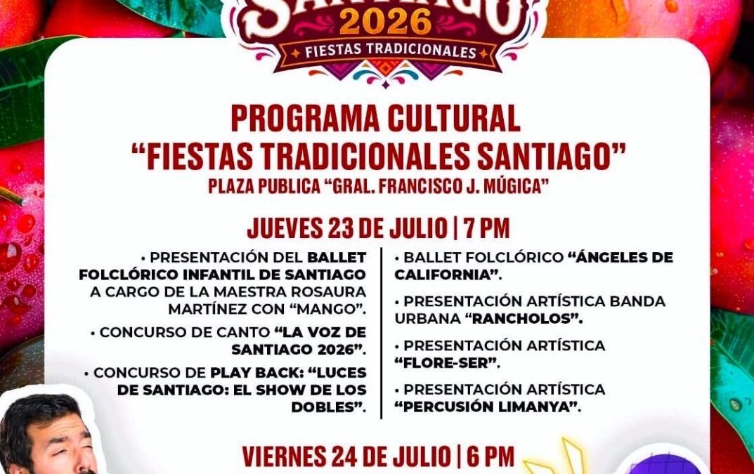 Presentan programa de actividades de las Fiestas Tradicionales Santiago 2026