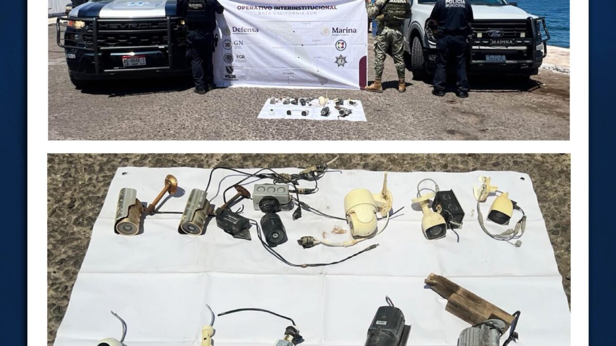 Se aseguran 11 cámaras de videovigilancia durante operativo en Santa Rosalía