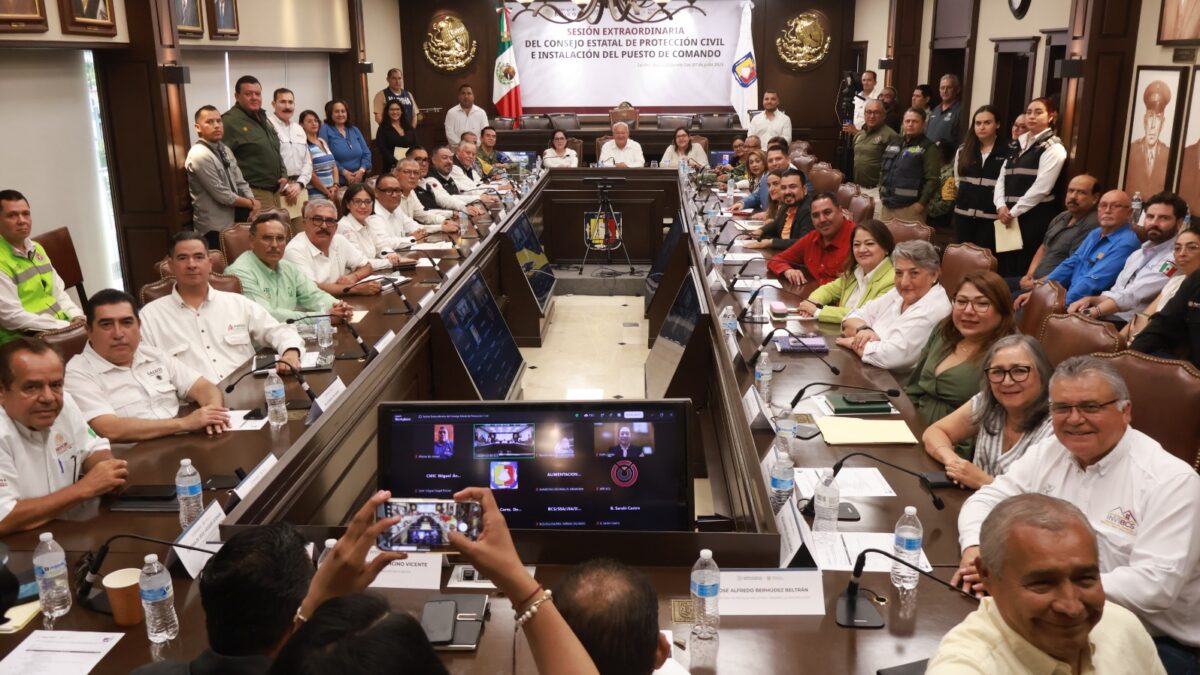 Instalan en Baja California Sur Puesto de Comando Interinstitucional para fortalecer la atención ante la temporada de ciclones tropicales