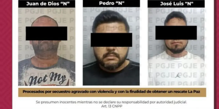 Dictan prisión preventiva a tres presuntos secuestradores
