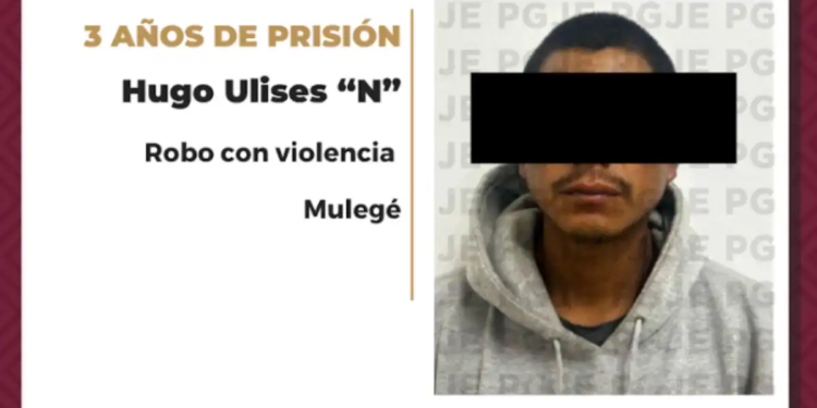 Cuatro años de cárcel le dieron a Hugo “N” por robo con violencia
