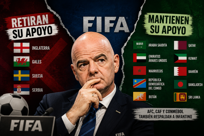 Las federaciones que abandonan a Infantino: quiénes le retiraron su apoyo y quiénes siguen respaldándolo