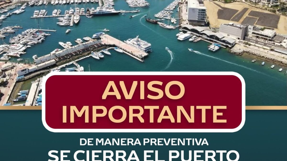 Por fuerte oleaje, cierran puerto de Cabo San Lucas a la navegación de embarcaciones menores
