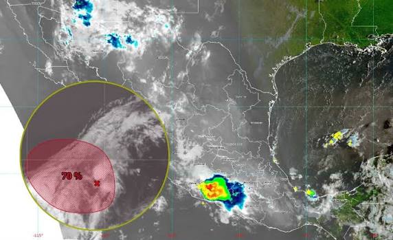 Vigilan zona en el Pacífico con 70 % de probabilidad de evolución ciclónica, lejos de BCS