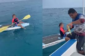 Rescatan pescadores a niña que quedó a la deriva en una tabla de paddle