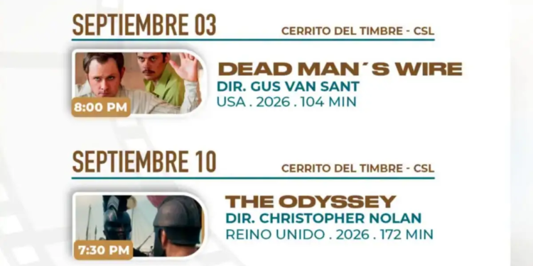 Los jueves serán de película en el Cerrito del Timbre