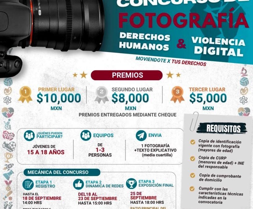 INJUVE Los Cabos ofrece premio de $10 mil pesos en Concurso de Fotografía “Derechos Humanos & Violencia Digital”