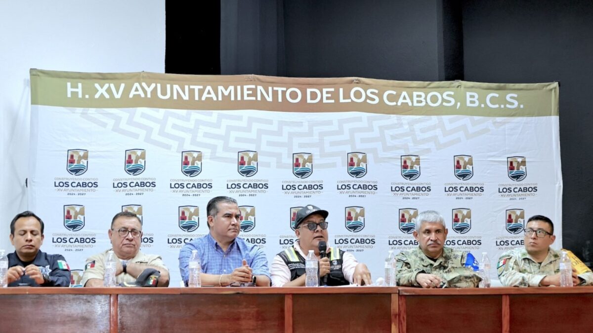 Sesiona en Los Cabos el Consejo Municipal de Protección Civil ante trayectoria del ciclón tropical “Polo”