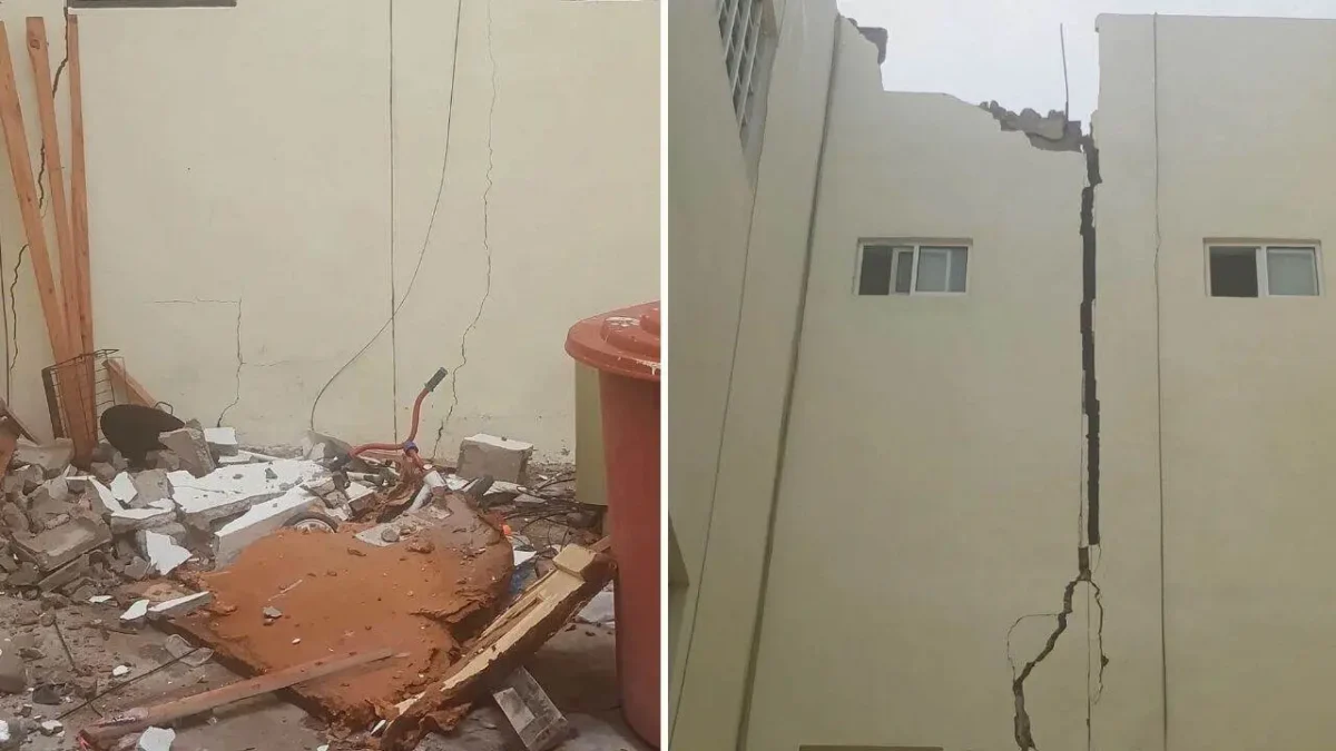 Edificio en Valle del Mezquite que llevaba años con grietas colapsa tras las lluvias en La Paz