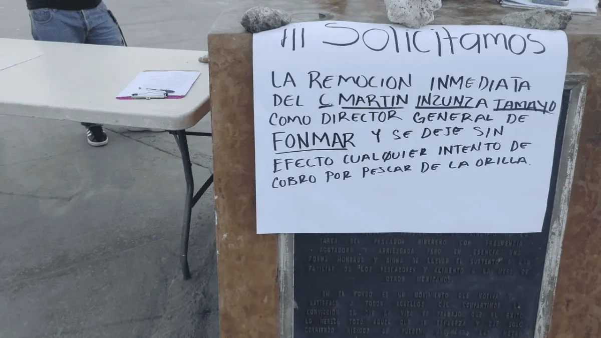 Juntan firmas para destituir a Martín Inzunza tras polémica por cobro de 32 pesos por pesca de orilla