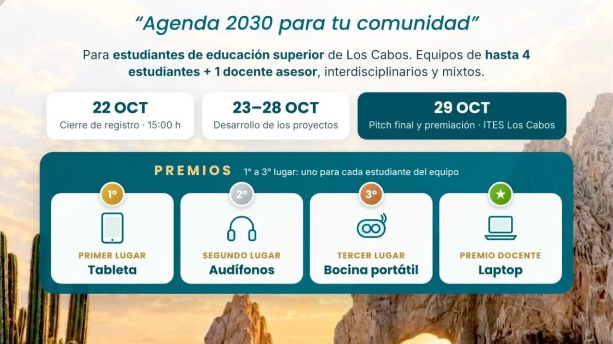 Por cerrar registro al Hackatón de Valor Público 2026; invita INDESO a estudiantes de Los Cabos