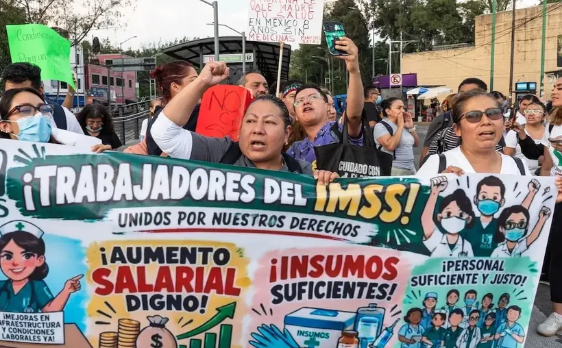 Trabajadores del IMSS rechazan aumento salarial de 6.8%