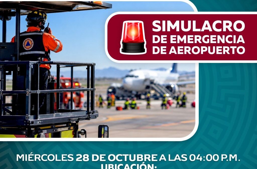 Participara Protección Civil de Los Cabos en simulacro a escala real en el Aeropuerto Internacional