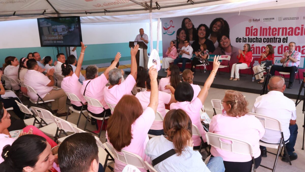 Conmemora Víctor Castro lucha contra el cáncer de mama y destaca acciones para su detección temprana en BCS