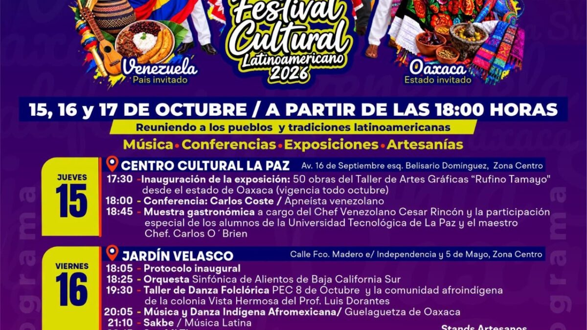 ISC invita al quinto Festival Cultural Latinoamericano
