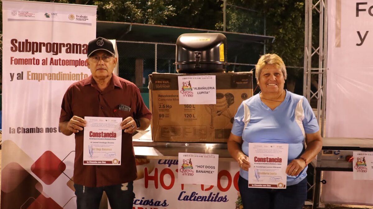 Entrega SNE equipos de trabajo a 29 emprendedores de tres municipios de BCS